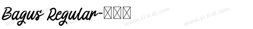 Bagus Regular字体转换